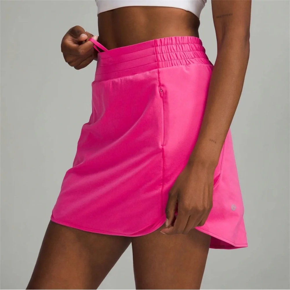 ✨NWT•Lululemon Hotty Hot High-Rise Skirt *Long•Sonic Pink💞